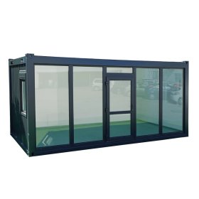 Tuinhuis 6×3 meter met glazen wand RAL 7016
