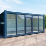 Tuinhuis 6×3 meter met glazen wand RAL 7016