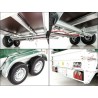 Kooktrailer met 150x300cm zeil 2600kg | Type 7.26 | 180cm hoog zeil – groen
