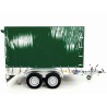 Kooktrailer met 150x300cm zeil 2600kg | Type 7.26 | 180cm hoog zeil – groen