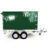 Kooktrailer met 150x300cm zeil 2600kg | Type 7.26 | 180cm hoog zeil – groen