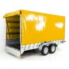 Koch aanhangwagen met 185x400cm zeil 2600kg | Type 10.26 | 200cm hoog geel zeil