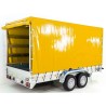 Koch aanhangwagen met 185x400cm zeil 2600kg | Type 10.26 | 200cm hoog geel zeil