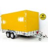 Koch aanhangwagen met 185x400cm zeil 2600kg | Type 10.26 | 200cm hoog geel zeil