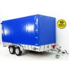 Koch aanhangwagen met 185x400cm zeil 2600kg | Type 10.26 | 200cm hoog blauw zeil