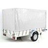 Keukentrailer met zeil 150x300cm 1300kg | Type 7.13 | Hoog zeil 160cm – wit