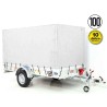 Keukentrailer met zeil 150x300cm 1300kg | Type 7.13 | Hoog zeil 160cm – wit