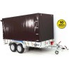 Koch aanhangwagen met 150x350cm zeil 2600kg | Type 8.26 | 180cm hoog zwart zeil